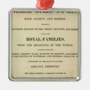 Ornamento De Metal Página de Título Completa Genealogica, Histórica