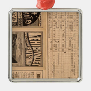 Ornamento De Metal Página do texto da estrada de ferro do vale de