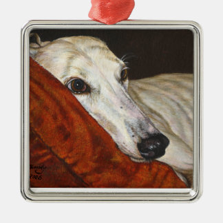 Ornamento De Metal Página Inicial da Última Greyhound Whippet dog pin