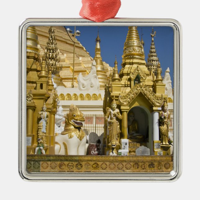 Ornamento De Metal Pagode Shwedagon (Paya), grande local de templo qu (Frente)