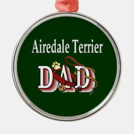 Ornamento De Metal Pai Airedale Terrier