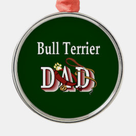 Ornamento De Metal Pai Bull Terrier