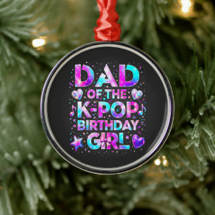 Ornamento De Metal Pai do K-Pop Aniversário Música Coreana