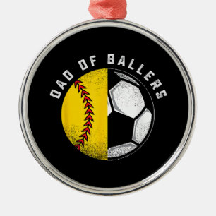 Ornamento De Metal Pai dos Atletas Pai Filho Softbol Futebol Jogador