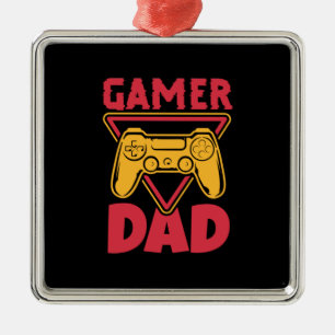 Ornamento De Metal pai Gamer dia de os pais