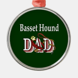 Ornamento De Metal Pai Hound Basset