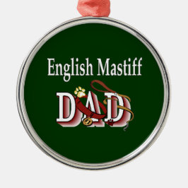 Ornamento De Metal Pai Mastiff Inglês