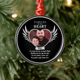 Ornamento De Metal Pai Personalizado Memorial Padre Simpatia Presente