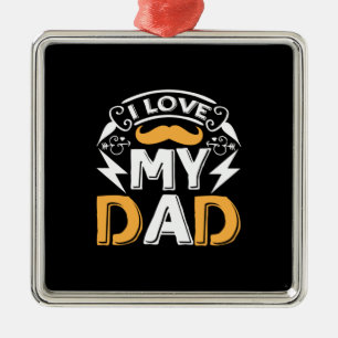 Ornamento De Metal Pai Presente Eu Amo Meu Pai