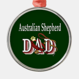 Ornamento De Metal Pai Shepherd australiano