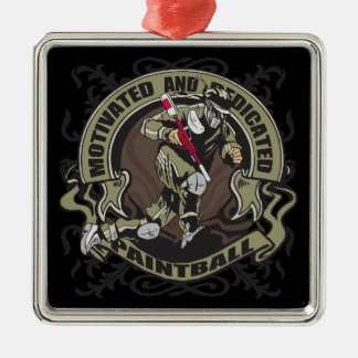Ornamento De Metal Paintball motivado