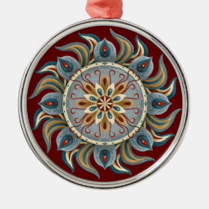 Ornamento De Metal Painterly Mandala