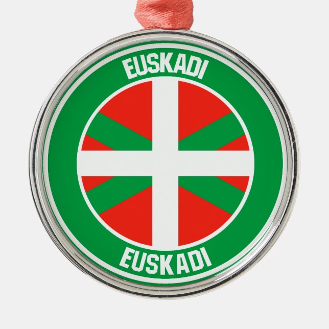 Ornamento De Metal País Vasco Round Emblem (Frente)
