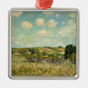 Ornamento De Metal Paisagem Campestre do País (por Alfred Sisley)