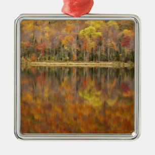 Ornamento De Metal Paisagem de outono com lago, Vermont, EUA