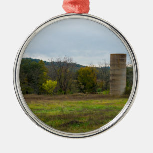 Ornamento De Metal Paisagem do Silo do País