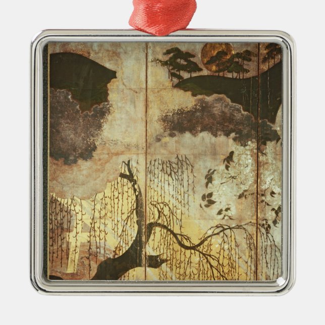 Ornamento De Metal Paisagem ensolarada (Frente)