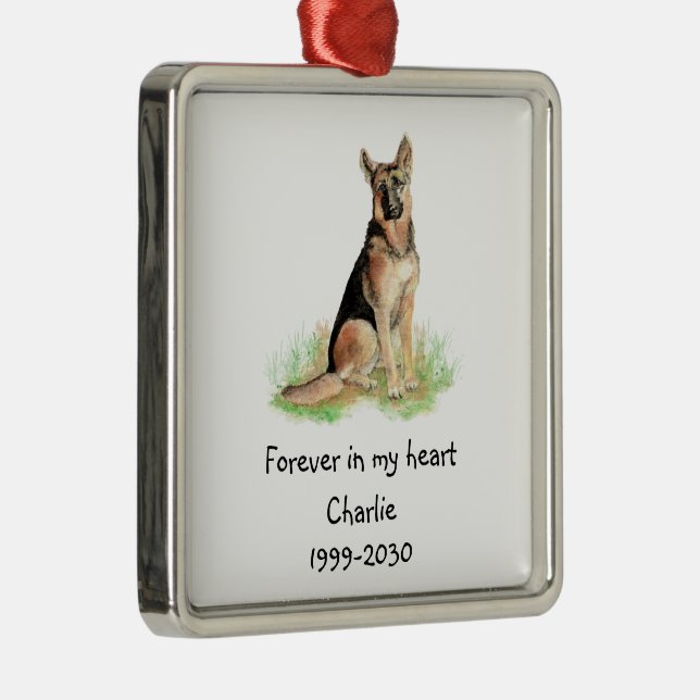 Ornamento De Metal Paisagem Fotografia Memorial Keepsasaet Pet Dog Me (Direito )