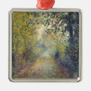 Ornamento De Metal Paisagem na floresta (por Pierre-Auguste Renoir)