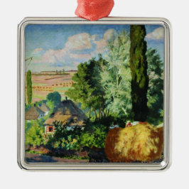 Ornamento De Metal Paisagem ucraniana (Fazendas rurais) (Arte da Ucrâ