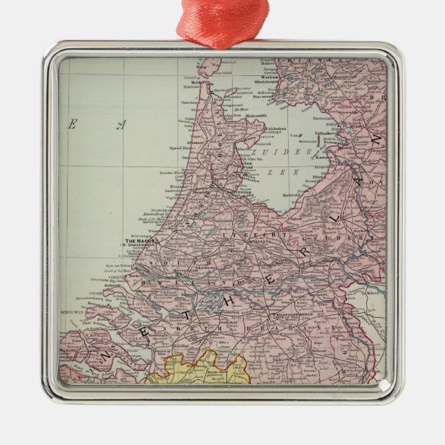Ornamento De Metal Países do Benelux (Frente)
