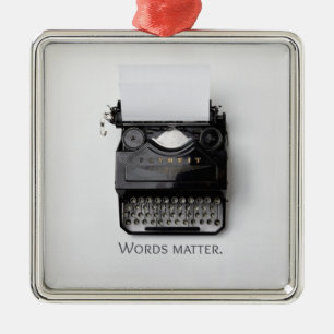 Ornamento De Metal Palavras Importam Máquina de Digitalização