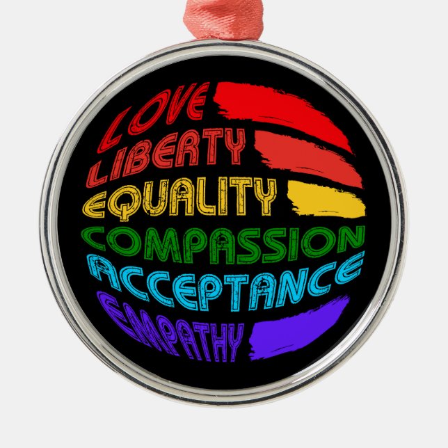 Ornamento De Metal Palavras Para Viver Redondas (Frente)