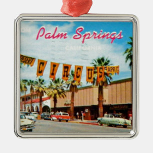 Ornamento De Metal Palm Primavera, California - Vintage Postcard