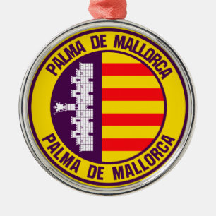 Ornamento De Metal Palma de Maiorca Round Emblem