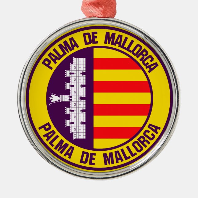 Ornamento De Metal Palma de Maiorca Round Emblem (Frente)