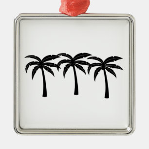Ornamento De Metal Palmeiras tropicais