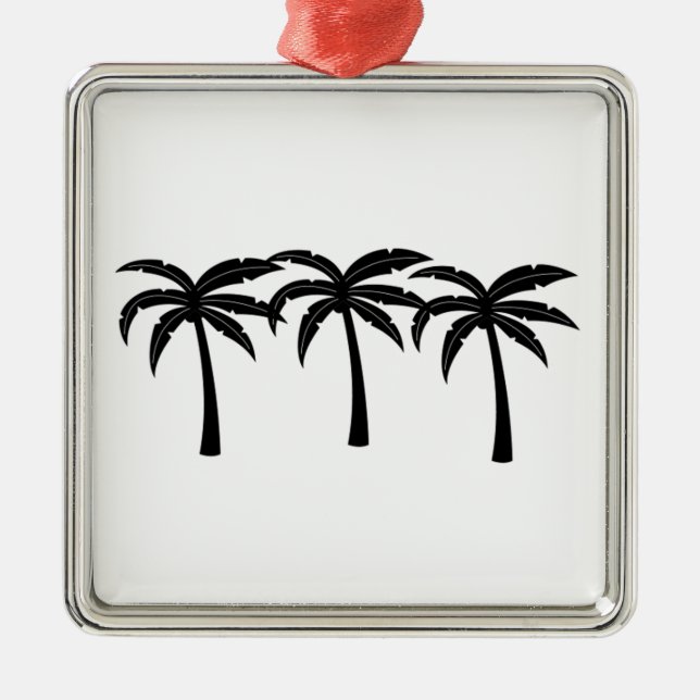 Ornamento De Metal Palmeiras tropicais (Frente)