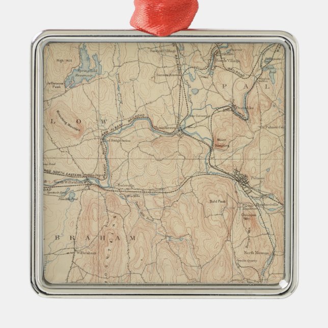 Ornamento De Metal Palmer, Massachusetts (Frente)