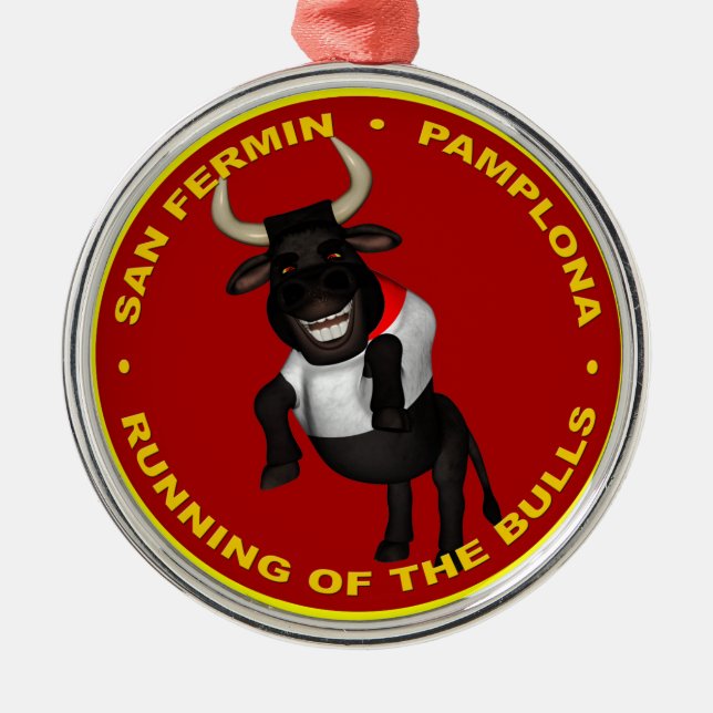 Ornamento De Metal Pamplona - San Fermin (Frente)
