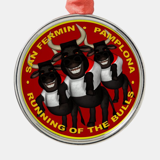 Ornamento De Metal Pamplona - San Fermin (Frente)