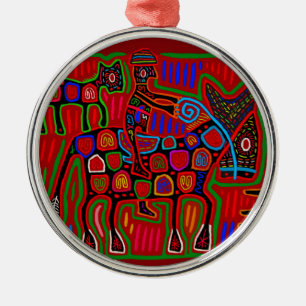 Ornamento De Metal Panama Mola - Salve um Cavalo Monte um Cowboy