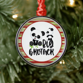 Ornamento De Metal Pandas Grandes e Pequenas Cuecas com Grande Citaçã
