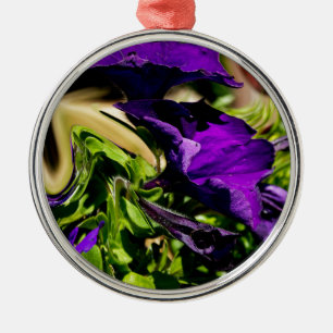 Ornamento De Metal Pânico Roxo