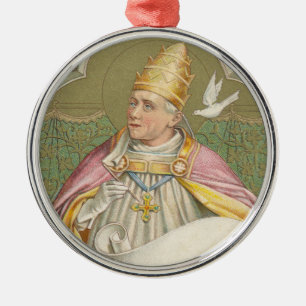 Ornamento De Metal Papa São Gregório Magno (M 067)