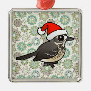 Ornamento De Metal Papai noel American Pipit