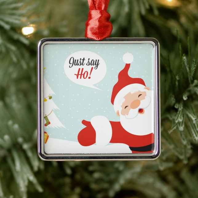 Ornamento De Metal Papai Noel - diga logo (Árvore)
