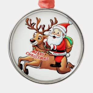 Ornamento De Metal Papai Noel Felry Natal