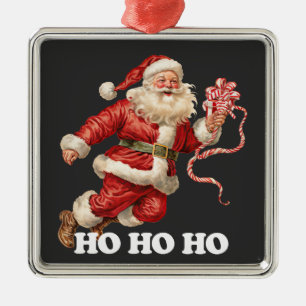 Ornamento De Metal Papai Noel Ho Ho Ho Feliz Natal presente xmas
