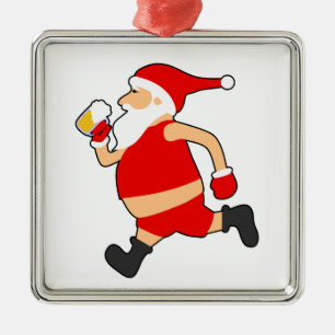 Ornamento De Metal papais noeis de cerveja engraçadas natal