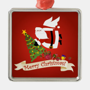 Ornamento De Metal Papais noeis Nos Dão Um Feliz Natal