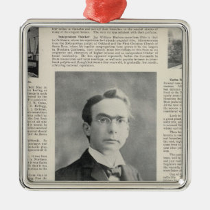 Ornamento De Metal Papais noeis Rosa, Califórnia 3