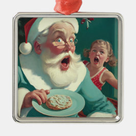Ornamento De Metal Papais noeis Vintage Pegaram Natal Vermelho