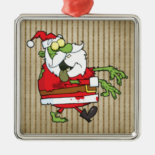 Ornamento De Metal Papais noeis Zombie