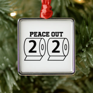Ornamento De Metal Papel De Banquete 2020 Da Peace Out - Furioso Pand