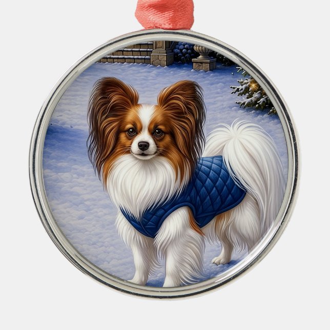 Ornamento De Metal Papoila de Natal  (Frente)